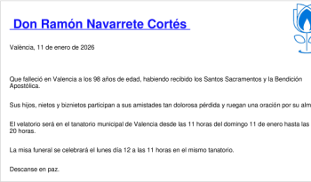Esquela de Ramón Navarrete Cortés