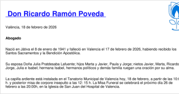 Esquela de Ricardo Ramón Poveda